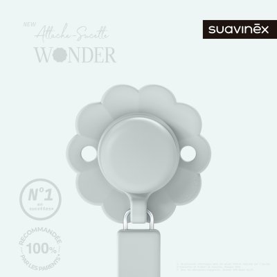 Attache sucette silicone wonder illusion blue