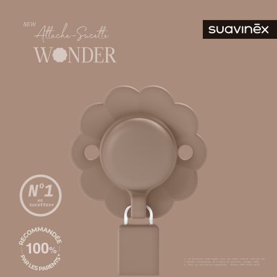 Attache sucette silicone wonder raw umber