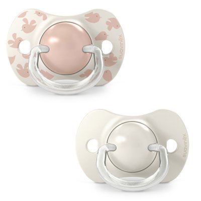 Lot de 2 sucettes symétriques sx pro birdies 6-18 mois rose