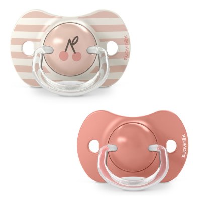 Lot de 2 sucettes symétriques sx pro birdies 18 mois et + rose
