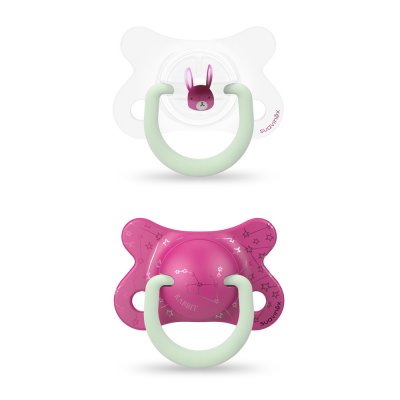 Mois 1 Unit/é Suavinex Sucette Reversible Lapin Rose 18