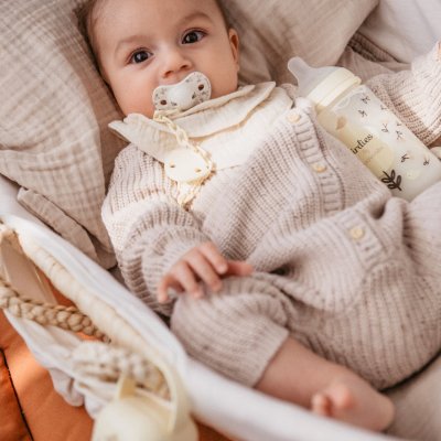 Porte sucette bébé birdies beige