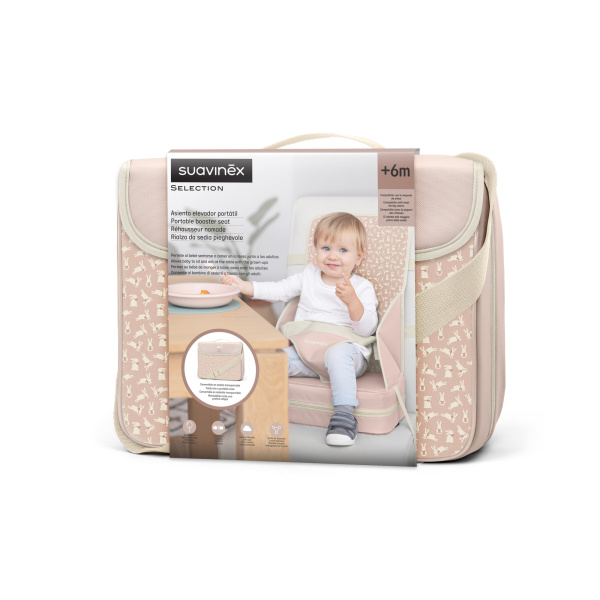 Réhausseur de chaise nomade wonderland lapin rose Suavinex