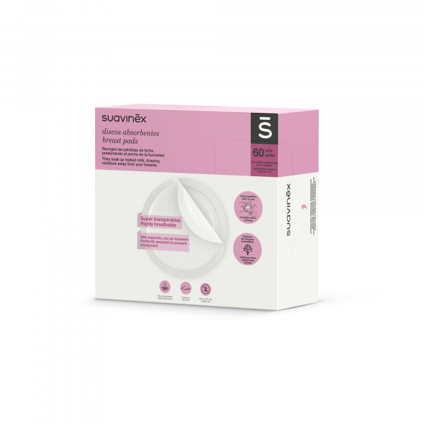 Lot de 60 coussinets d'allaitement jetables Suavinex