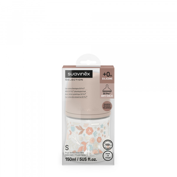 Biberon 150 ml avec tétine sx pro s wonderland rose Suavinex