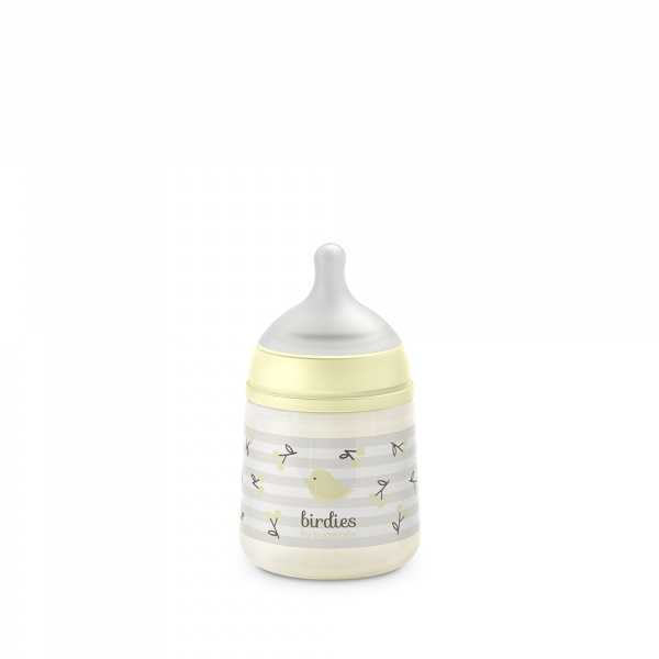 Biberon bébé 150 ml sx pro birdies beige Suavinex