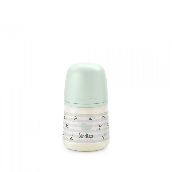 Biberon bébé 150 ml sx pro birdies vert Suavinex