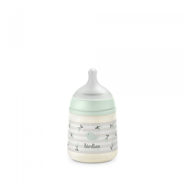 Biberon bébé 150 ml sx pro birdies vert Suavinex
