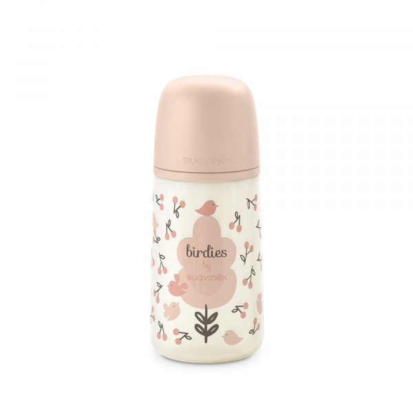 Biberon bébé 270 ml sx pro birdies rose Suavinex