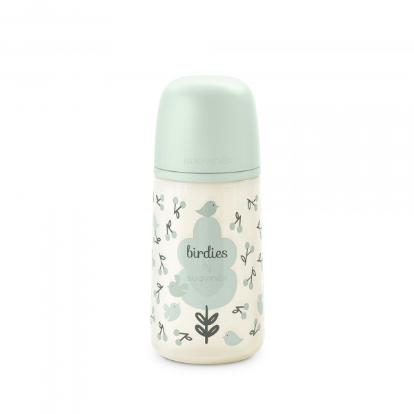 Biberon bébé 270 ml sx pro birdies vert Suavinex