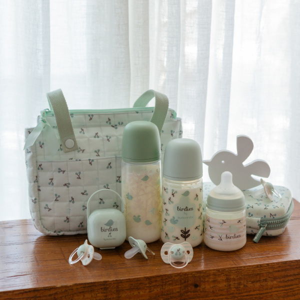 Biberon bébé 270 ml sx pro birdies vert Suavinex