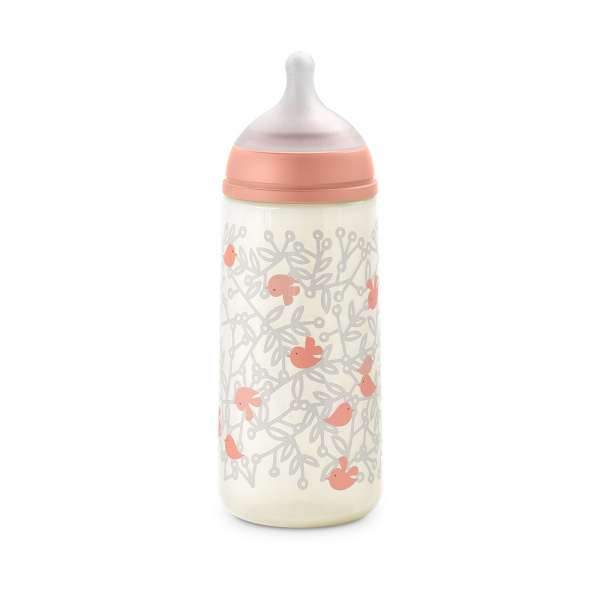 Biberon bébé 360 ml sx pro birdies rose Suavinex