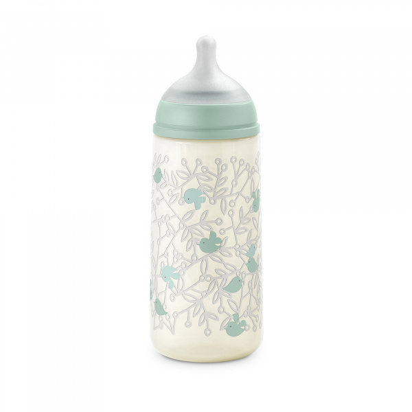Biberon bébé 360 ml sx pro birdies vert Suavinex