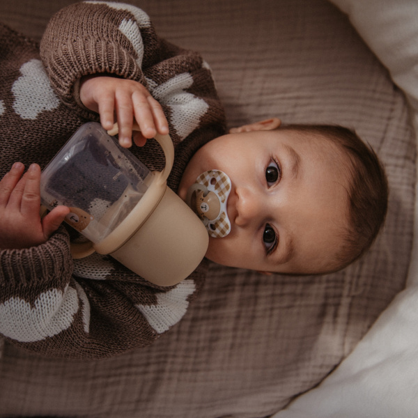 Biberon à anses bébé 150 ml wild&ampfree marron Suavinex