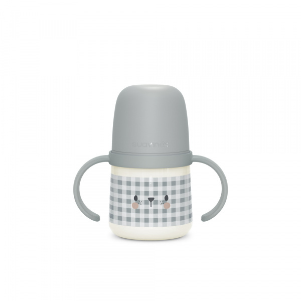 Biberon à anses silicone 150 ml night&day ours Suavinex