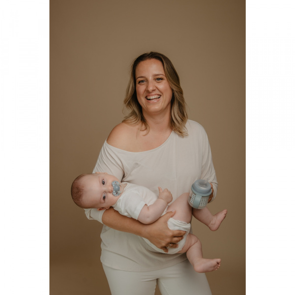 Biberon à anses silicone 150 ml night&day ours Suavinex