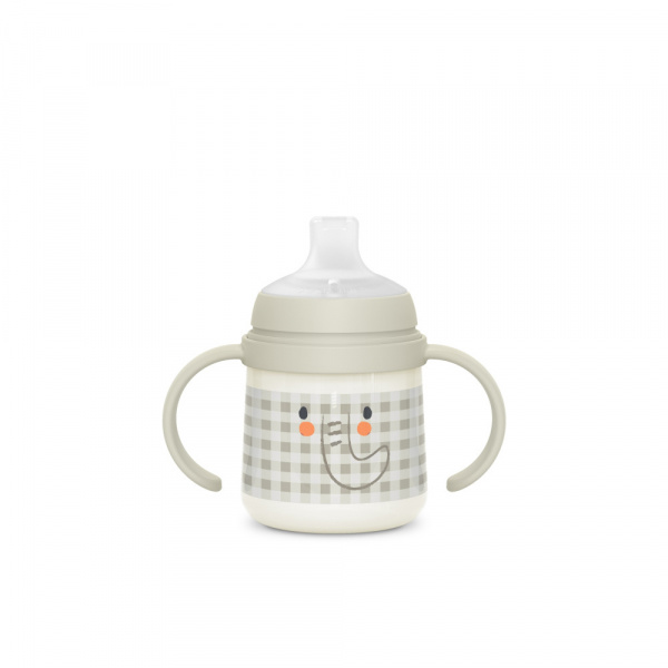 Biberon à anses silicone 150 ml night&day éléphant Suavinex