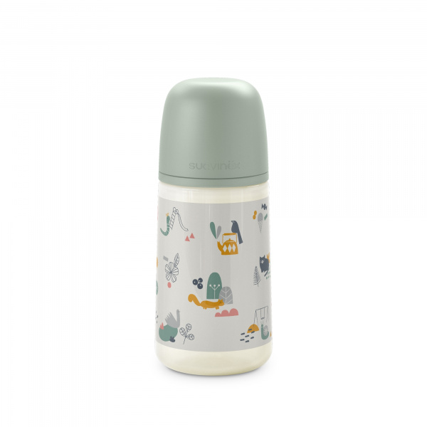 Biberon 270 ml anti-colique avec tétine sx pro débit moyen walk in the park vert Suavinex