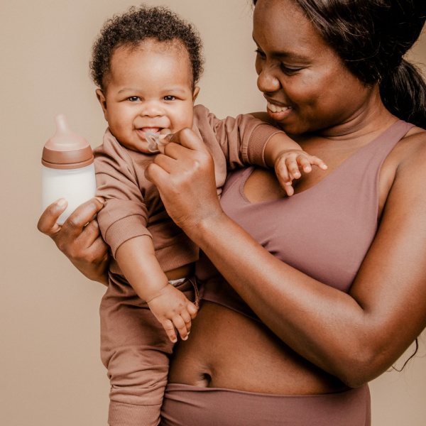 Biberon 180 ml anti-colique spécial allaitement zerø.zerø médium Suavinex