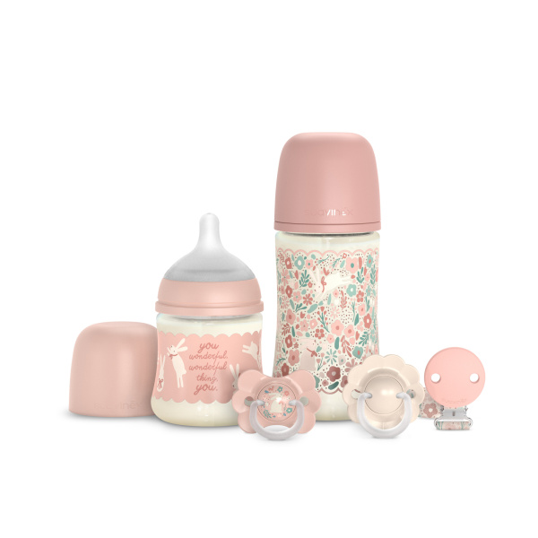 Coffret naissance bébé welcome baby wonderland rose Suavinex