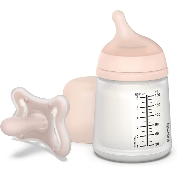 Pack naissance biberons anti colique zerø.zerø et boîte doseuse bleu Suavinex