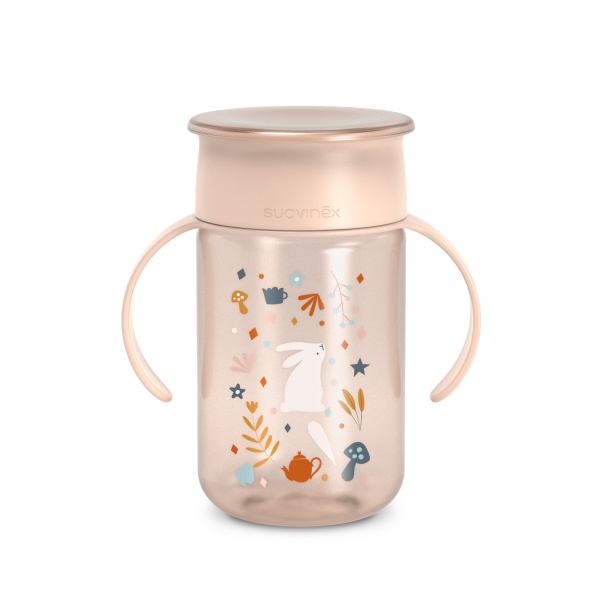 Tasse d'apprentissage 360° wonderland 340 ml rose Suavinex