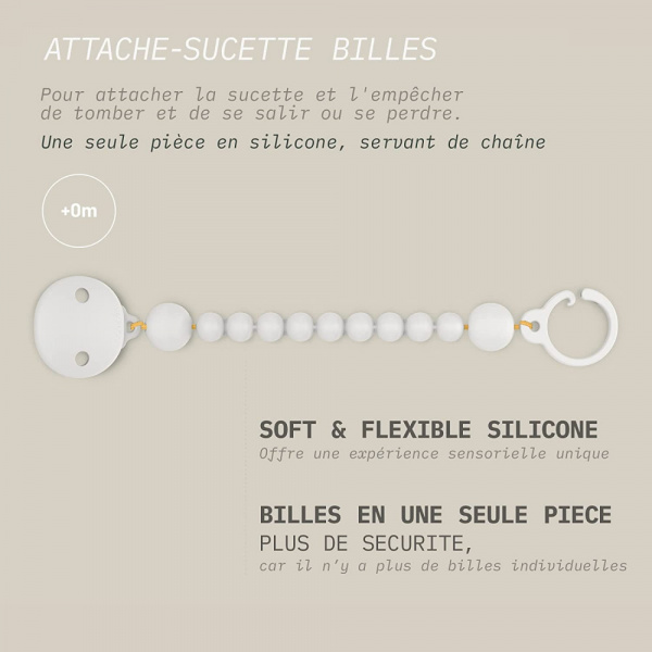 Attache sucette silicone colour essence vert Suavinex