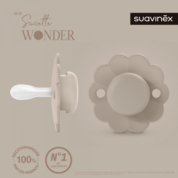 Sucette réversible sx pro wonder grey cloud 0/6 mois Suavinex