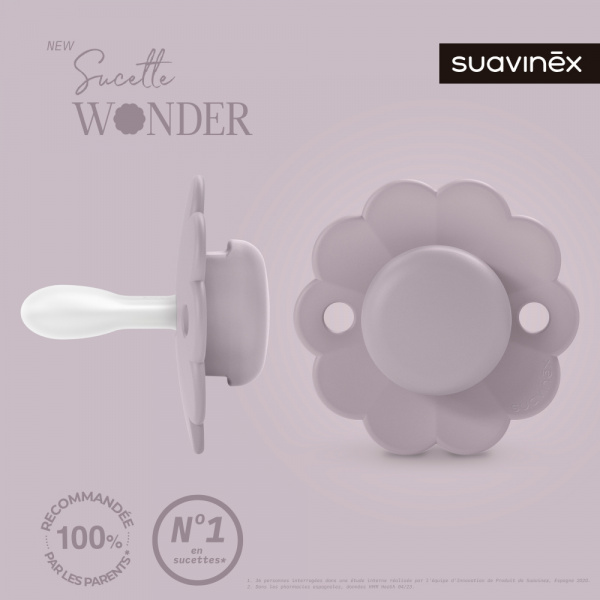 Sucette réversible sx pro wonder mist lavander 6/18 mois Suavinex