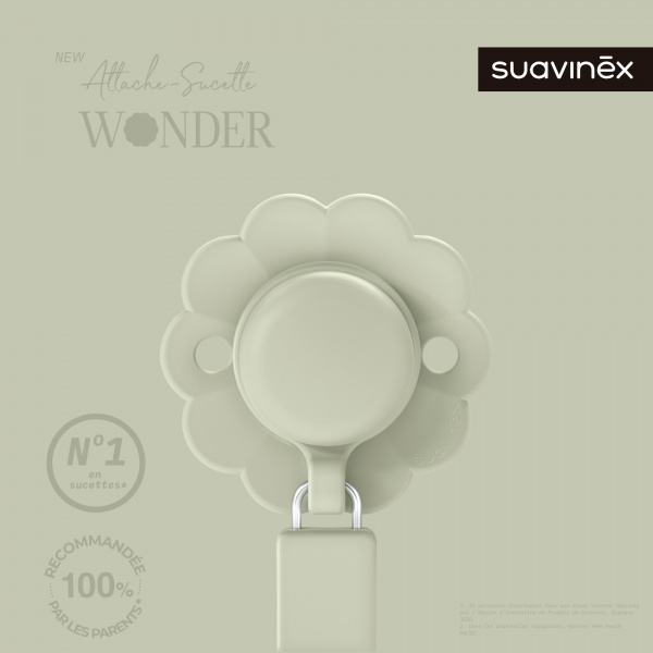 Attache sucette silicone wonder almost aqua Suavinex