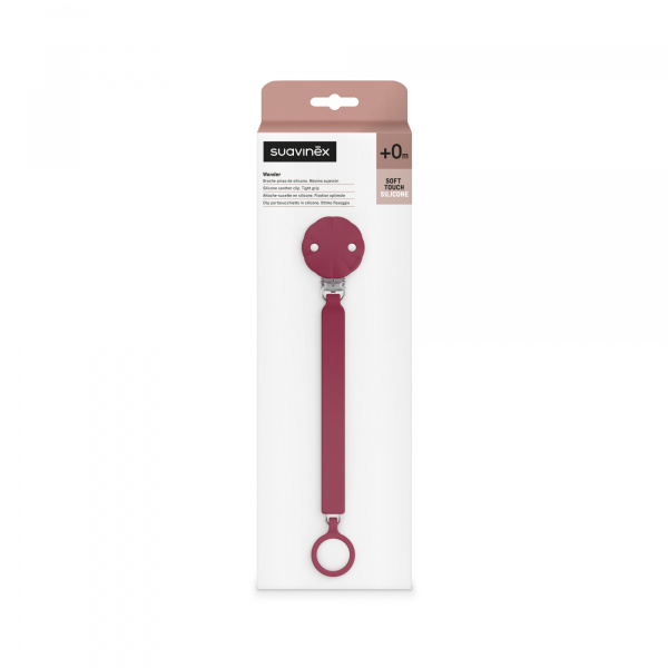 Attache sucette silicone wonder viva magenta Suavinex