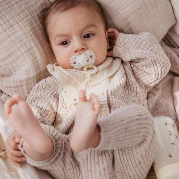 Attache sucette bébé chaîne birdies beige Suavinex