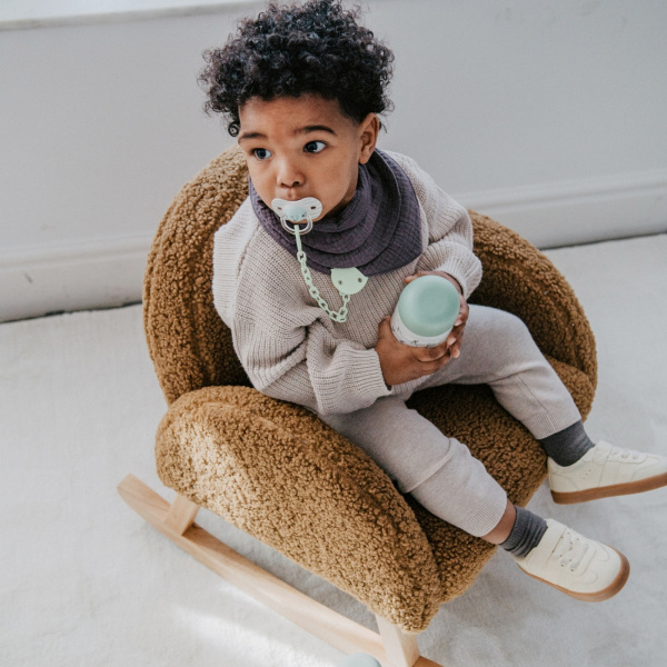 Attache sucette bébé chaîne birdies beige Suavinex