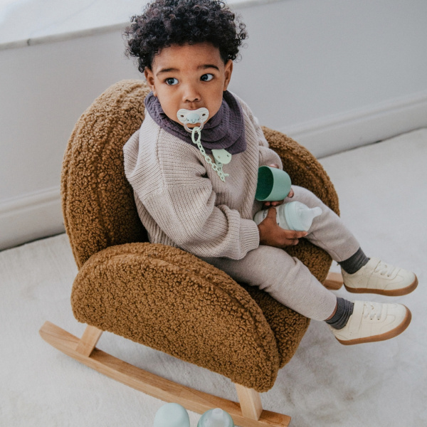 Attache sucette bébé chaîne birdies beige Suavinex