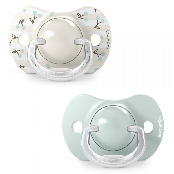 Lot de 2 sucettes symétriques sx pro birdies 0-6 mois vert Suavinex