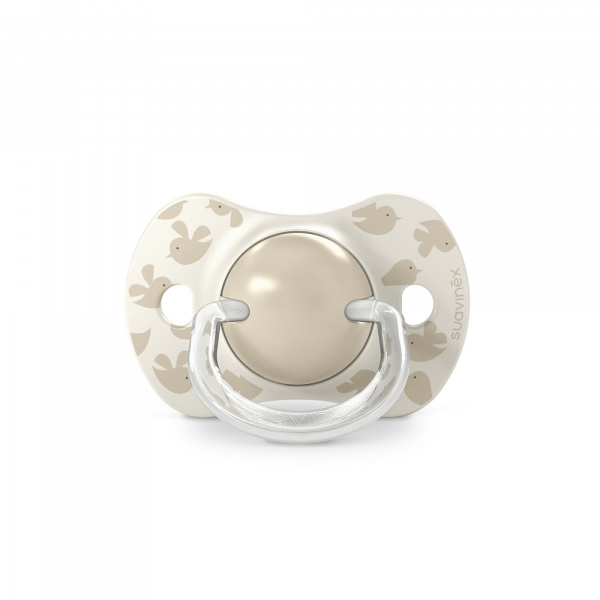 Lot de 2 sucettes symétriques sx pro birdies 6-18 mois beige Suavinex
