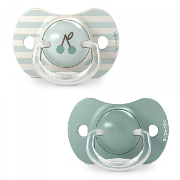 Lot de 2 sucettes symétriques sx pro birdies 18 mois et + vert Suavinex