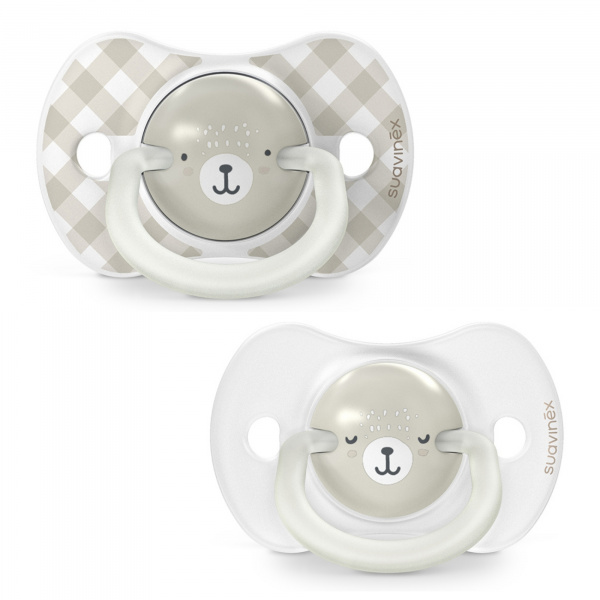 Lot de 2 sucettes symétriques sx pro wild&ampfree 0-6 mois gris Suavinex