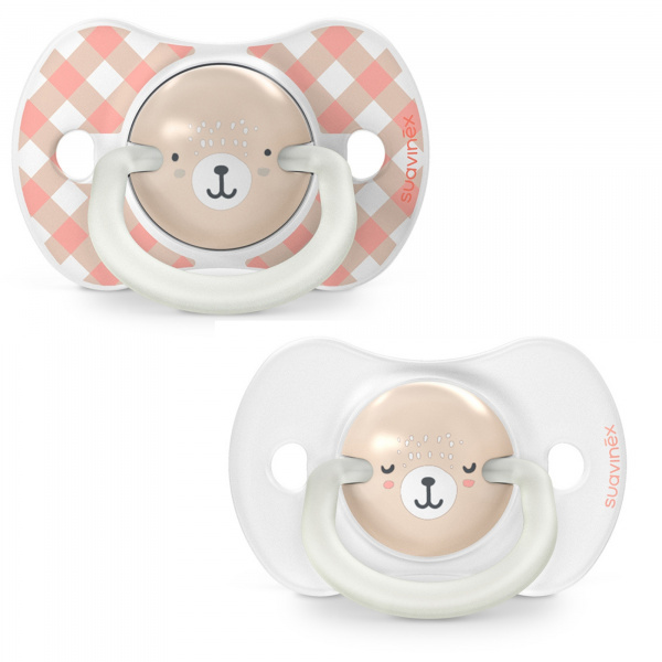 Lot de 2 sucettes symétriques sx pro wild&ampfree 0-6 mois rose Suavinex