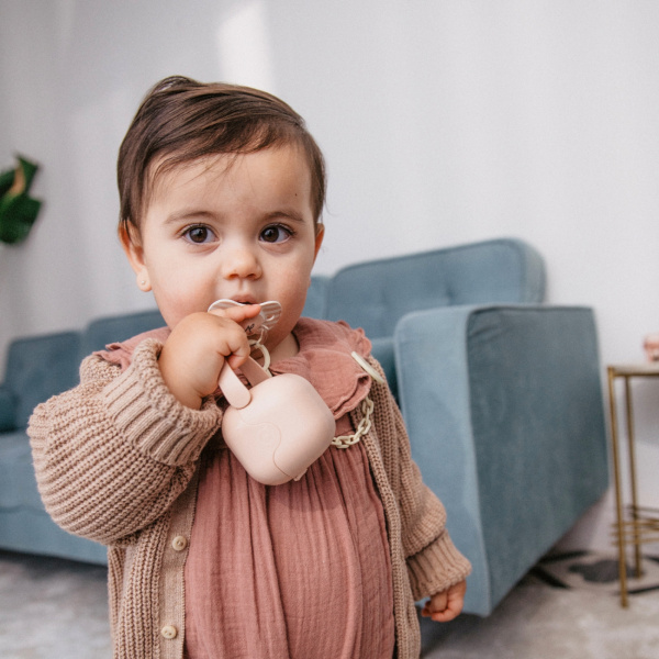 Porte sucette bébé birdies rose Suavinex