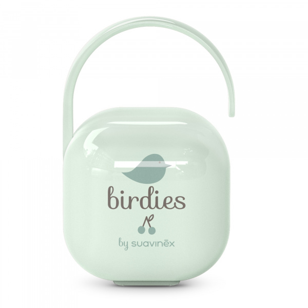 Porte sucette bébé birdies vert Suavinex