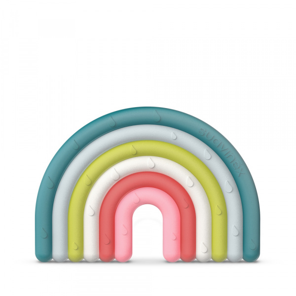 Anneau de dentition silicone arc en ciel Suavinex