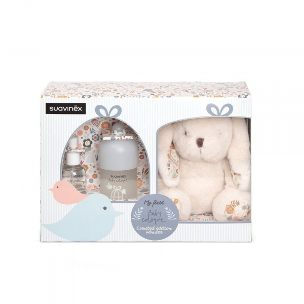 Coffret eau de cologne bébé avec peluche Suavinex