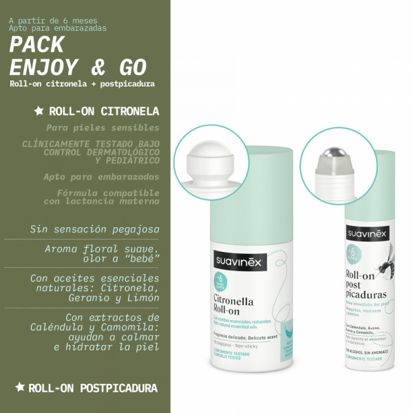 Pack anti-moustique roll-on citronnelle Suavinex