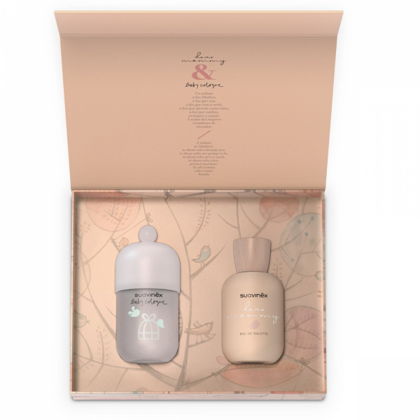 Coffret eau de cologne dear mommy et baby cologne rose Suavinex