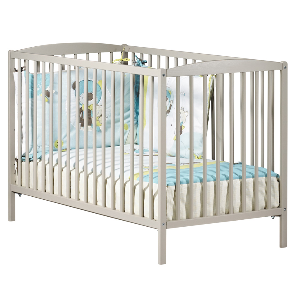 Lit b?�b?� ?� barreaux 60x120cm taupe de Baby price en vente chez CDM