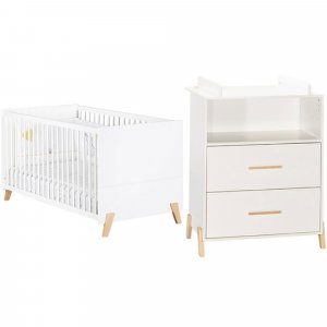Chambre duo lit + commode joy naturel Baby price