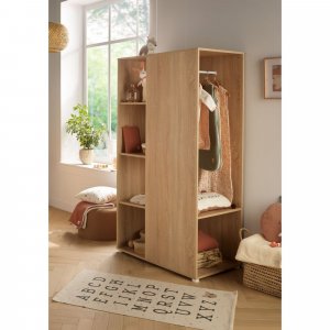 Armoire ouverte up chêne doré Baby price