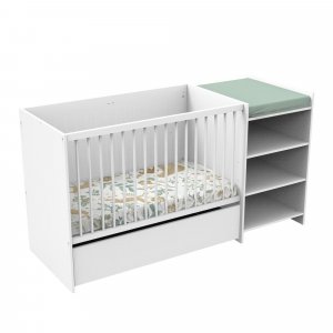 Lit chambre évolutif commode étagère first blanc chant blanc Baby price