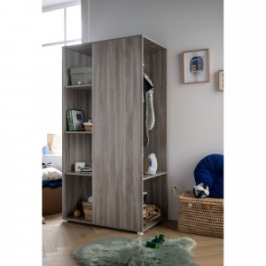 Armoire ouverte up chêne silex Baby price